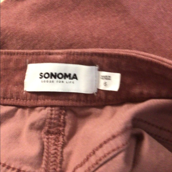 Sonoma Mauve Pink High Rise Skinny Corduroy Pants NWT - Picture 7 of 10